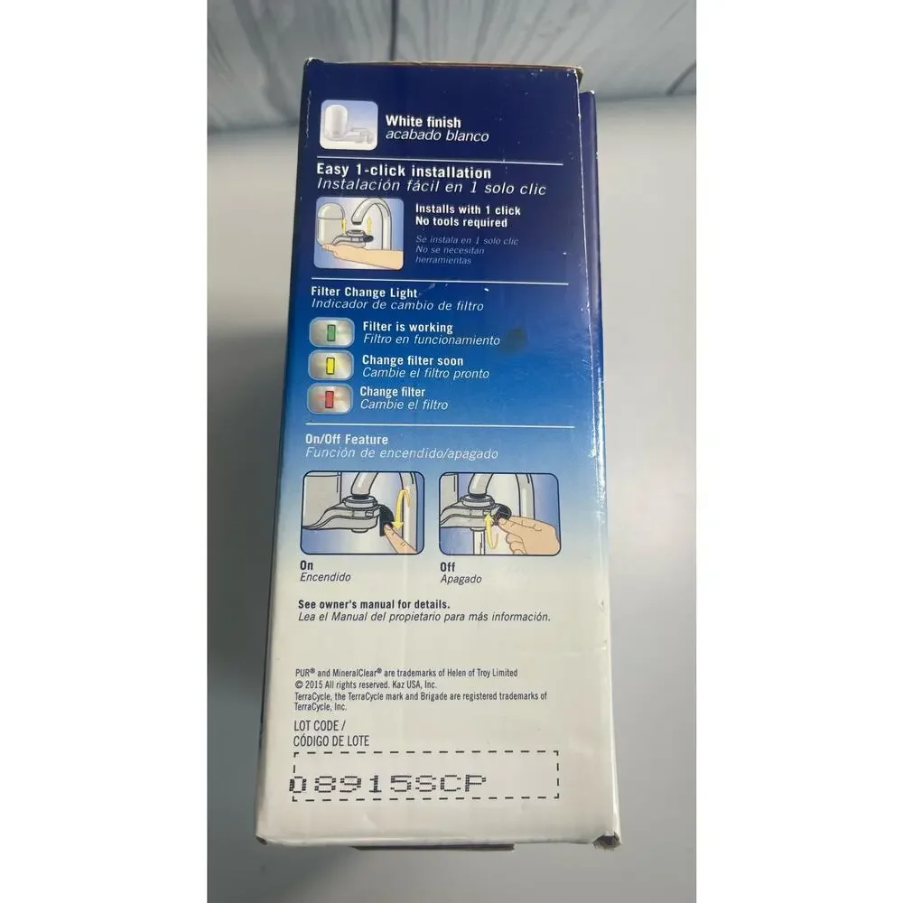 PUR PLUS Maxion Faucet Mount Filter White Finish + 2 Filters 3333B